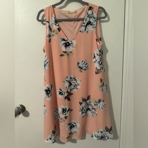 Altar'd State Peach Floral Dress